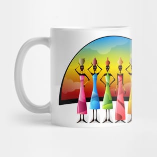 African Women in Colorful Dress Mug